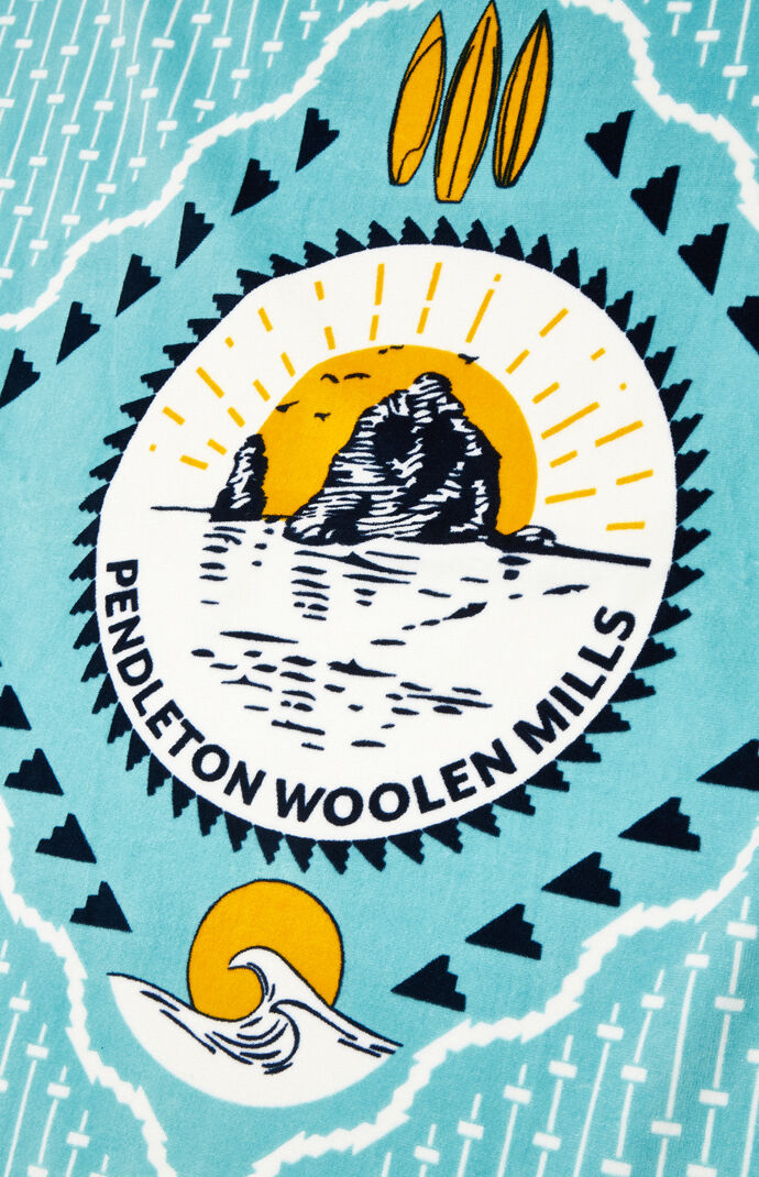 Blue Print Beach Towel