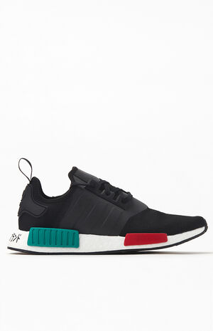 Black & Green NMD R1 Shoes image number 2