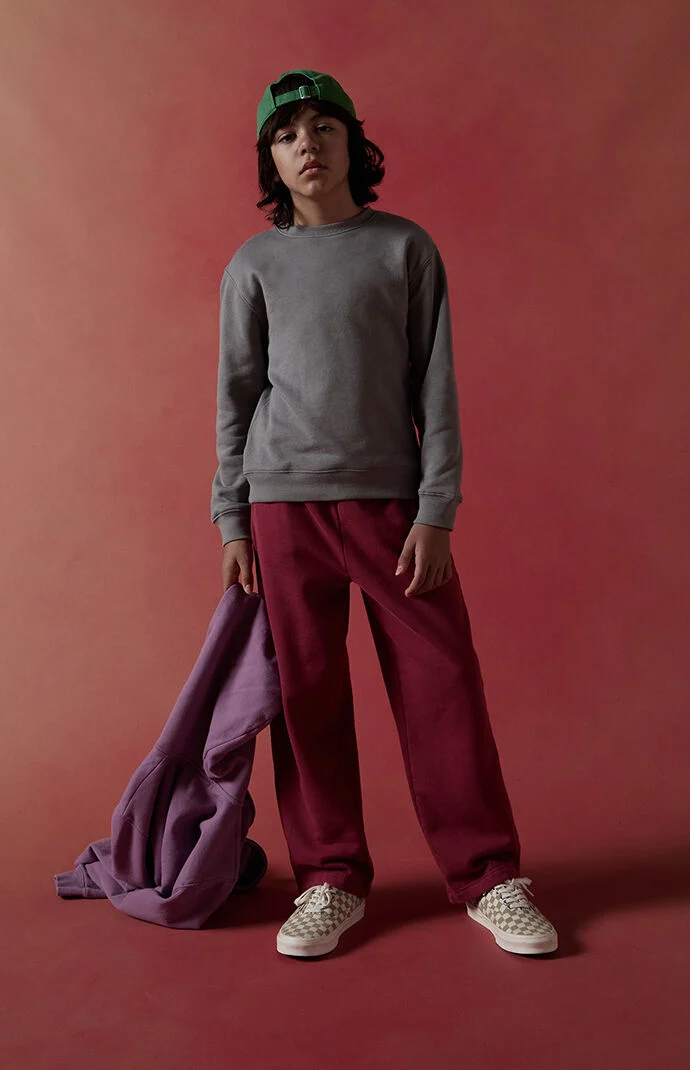 Pacsun Kids Gray Core Crew Neck Sweatshirt