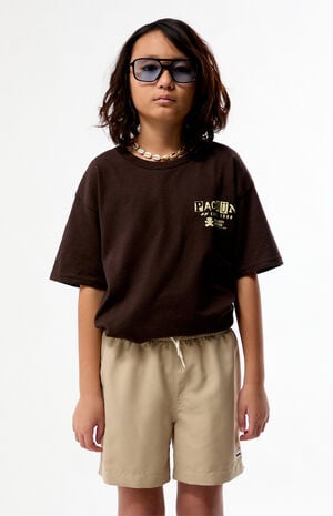 Tan&nbsp;4.5" Swim Trunks image number 1