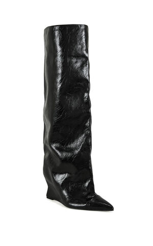 Women's Kenya Black Wedge Boots image number 2