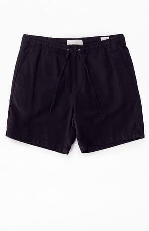 Black Cole Slubby Volley Shorts Black Cole Slubby Volley Shorts image number 1