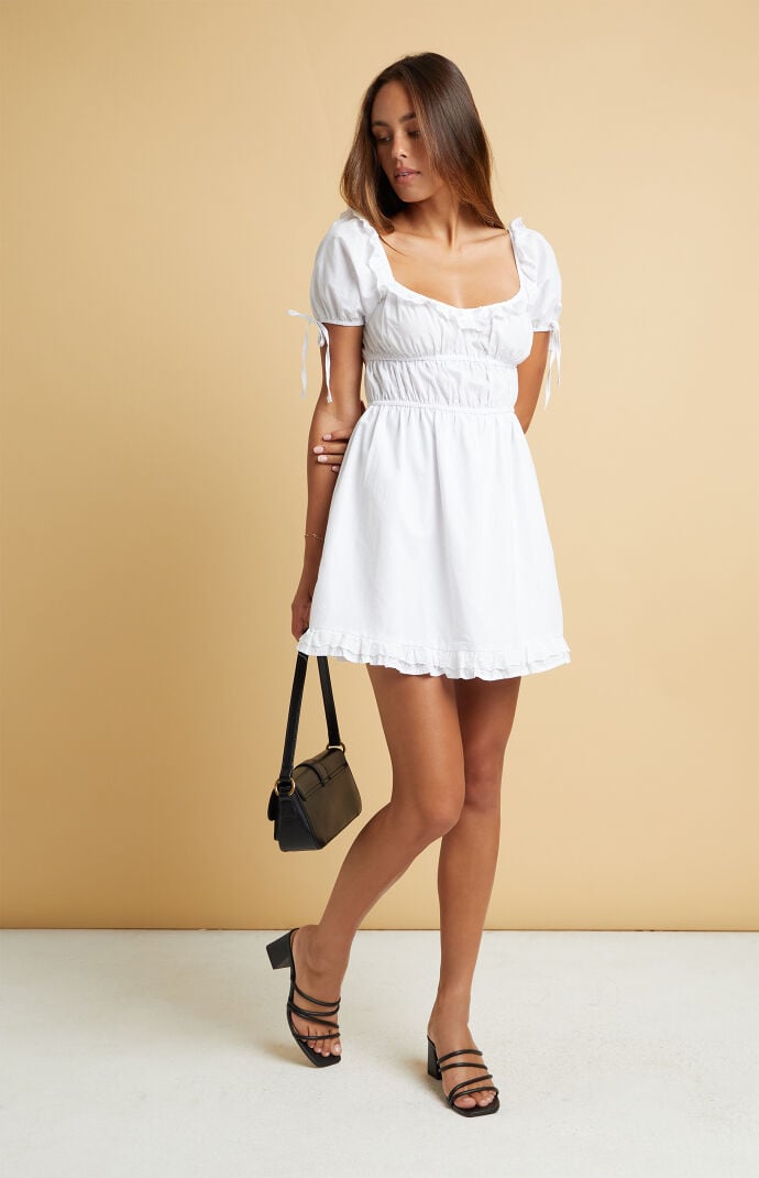 Beverly and Beck Ruby Ruffle Bow Mini Dress PacSun