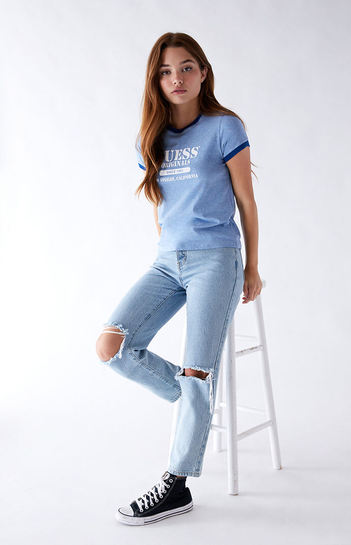 GUESS Originals Heather Ringer T-Shirt 