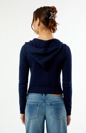 Skylar Zip Up Knit Hoodie image number 4