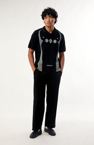 Black Chanceux Knit Polo Shirt image number 5