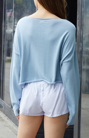 Light Blue Cameron Cropped Sweater image number 3