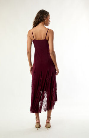 Vita Asymmetrical Lace Maxi Dress image number 4