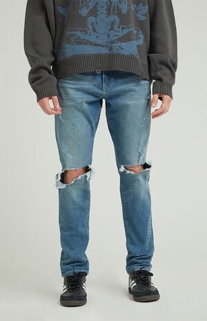 Slim Jeans Ripped Medium Indigo