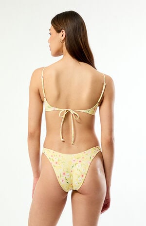 Yellow Floral Rae High Cut Bikini Bottom image number 5