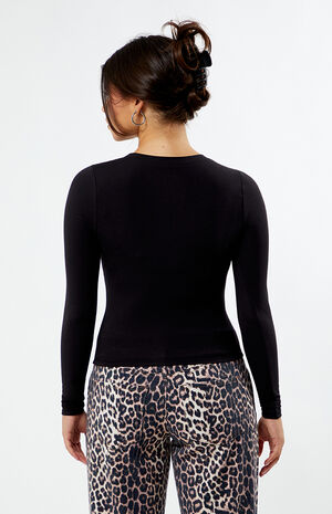 Teddy Crew Neck Long Sleeve Top image number 4