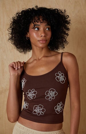 Mia Floral Beaded Cami Top