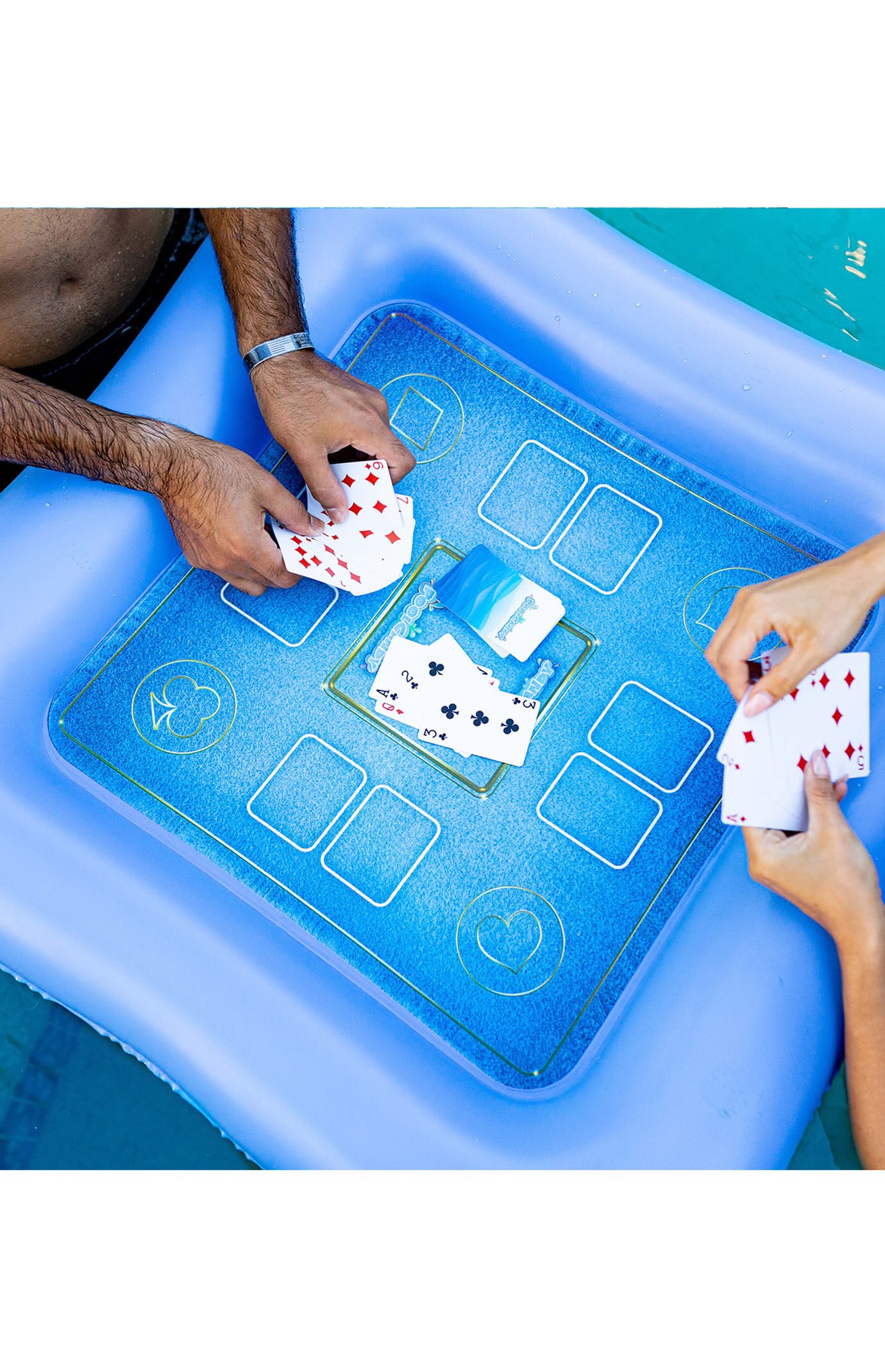 PoolCandy Inflatable Game Table with Waterproof Playing Cards
