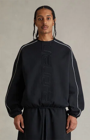 Vintage Black Active Trace Modern Crew Neck Sweatshirt image number 2