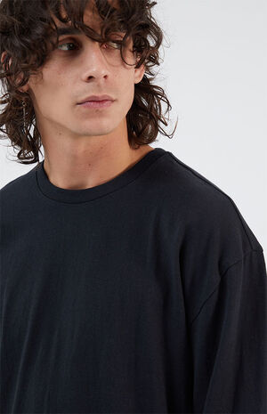 Black Rhys Long Sleeve Regular Fit T-Shirt image number 2