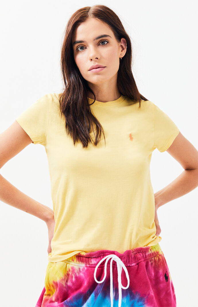 womens polo crew neck t shirt