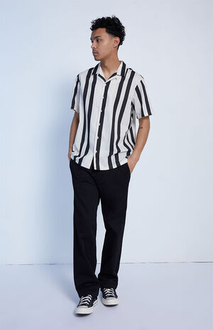 Black & White Stripe Resort Shirt image number 4