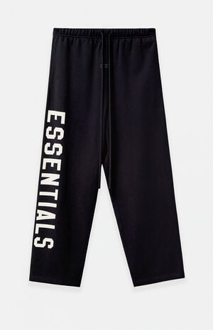 Jet Black Lounge Fleece Baggy Sweatpants
