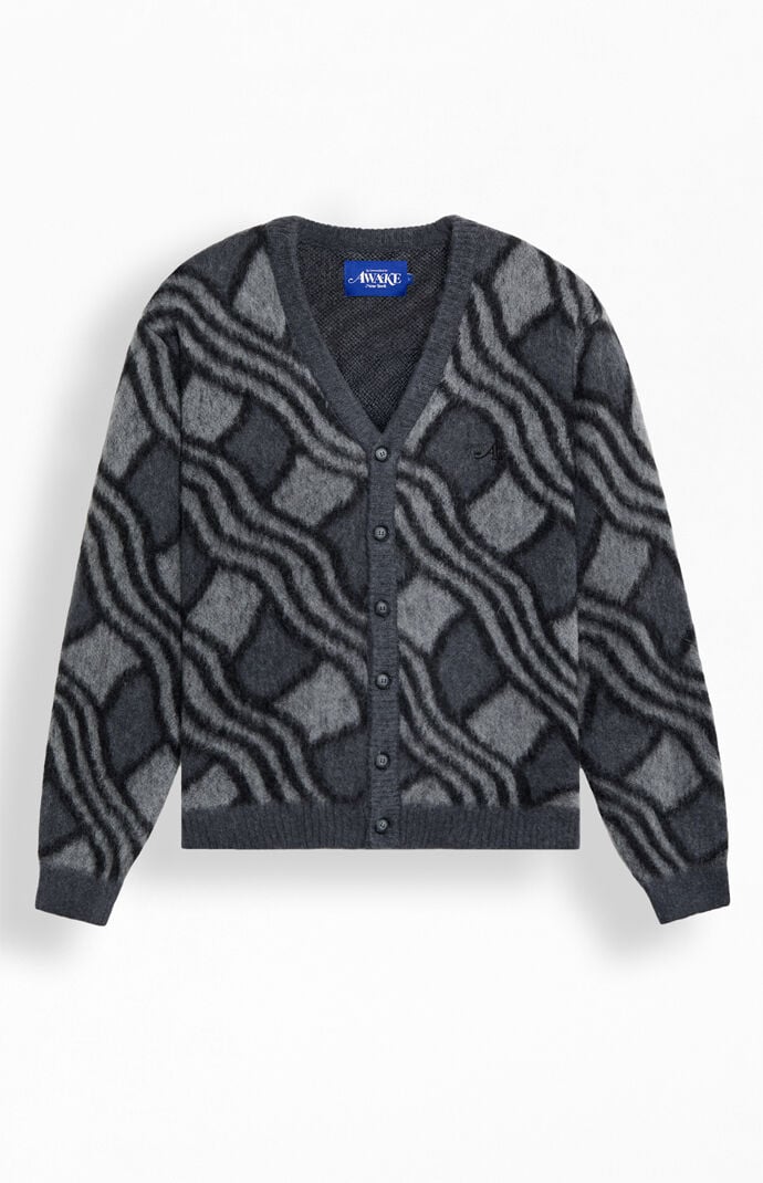 Awake NY Wavy Jacquard Mohair Cardigan