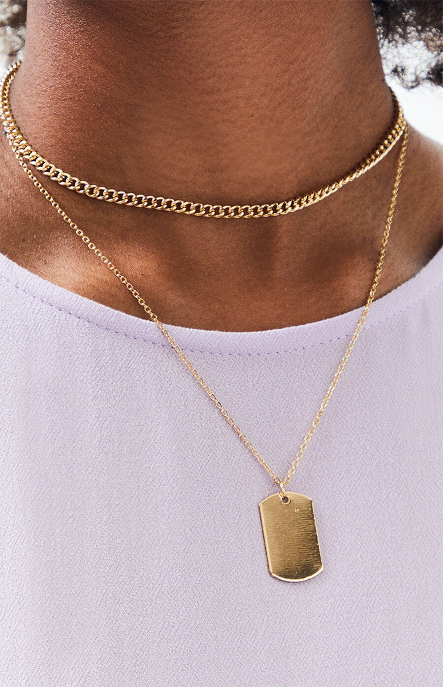 LA Hearts Dog Tag Necklace PacSun