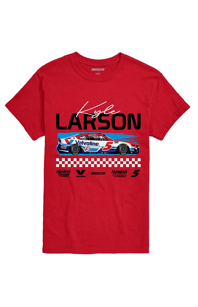 Hybrid Apparel Nascar Kyle Larson Valvoline T-Shirt