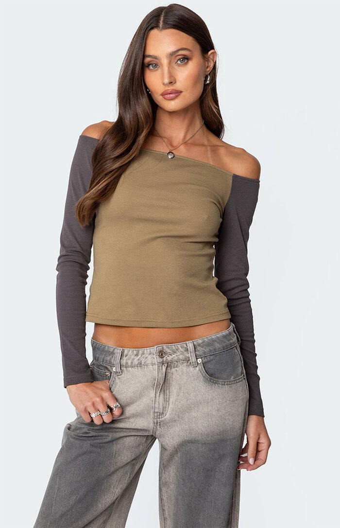 Contrast Panel Relaxed Fit Top