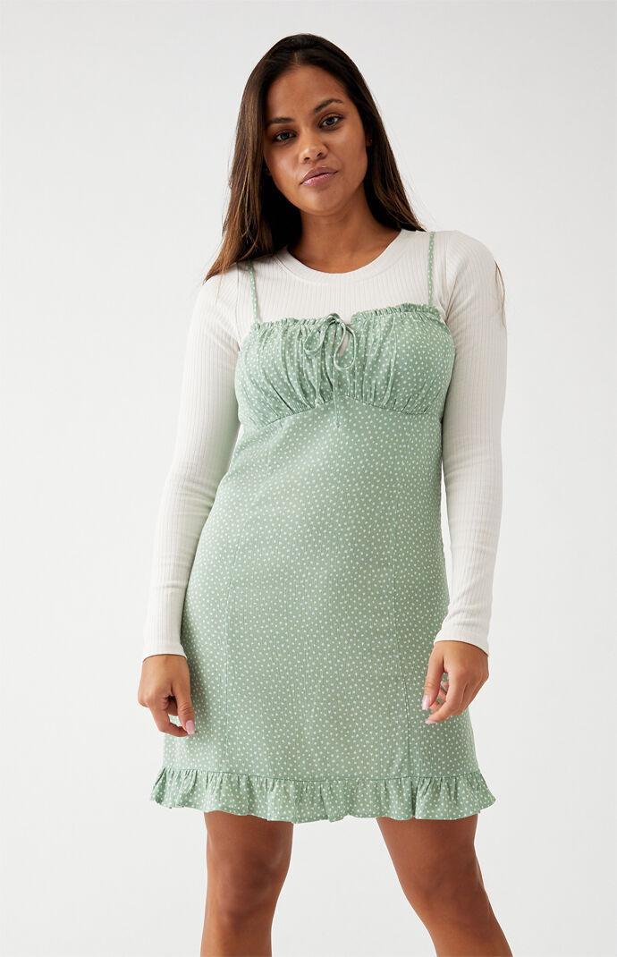 Ruffle Hem Shift Dress