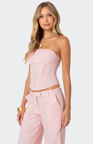 Arya Linen Look Corset image number 3