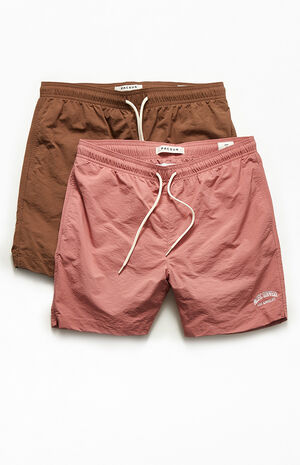 2 Pack Solid 17" Swim Trunks image number 1