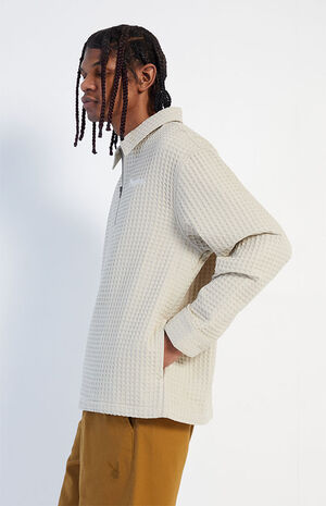 By PacSun Waffle Weave Half Zip Sweatshirt image number 3