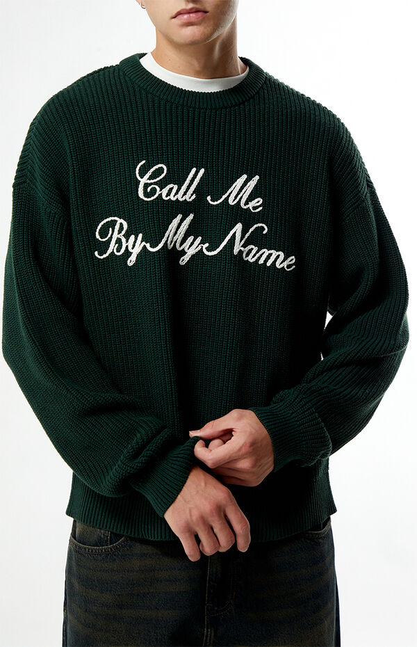 Pacsun Call Me By My Name Ribbed Crew Neck Sweater