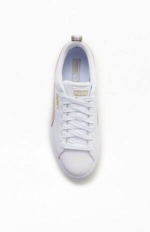 Women's Cream Mayze Leather Sneakers image number 5