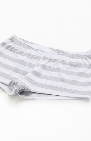 Gray Striped Boxer Boyshorts image number 2