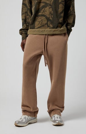 Brown Washed Baggy Sweatpants