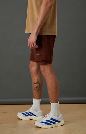 Active Burnt Orange Ripstop Running Shorts image number 4