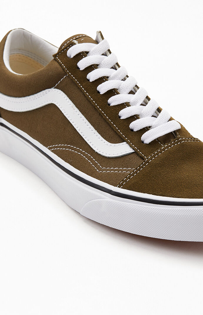 olive green old skool vans womens