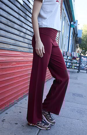 Burgundy Priscilla Flare Pants image number 2