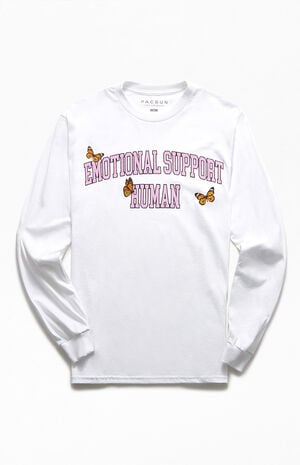 Emotional Support Human Long Sleeve T-Shirt image number 1