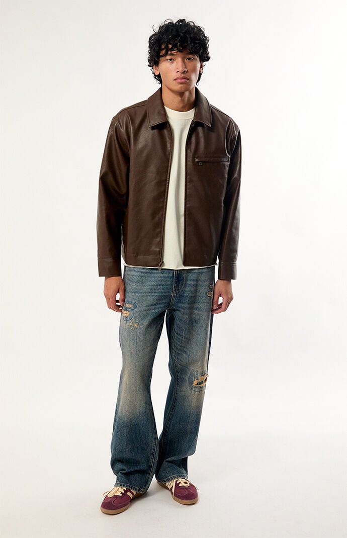 Pacsun Dylan Baggy Jeans Ripped Dark Blue