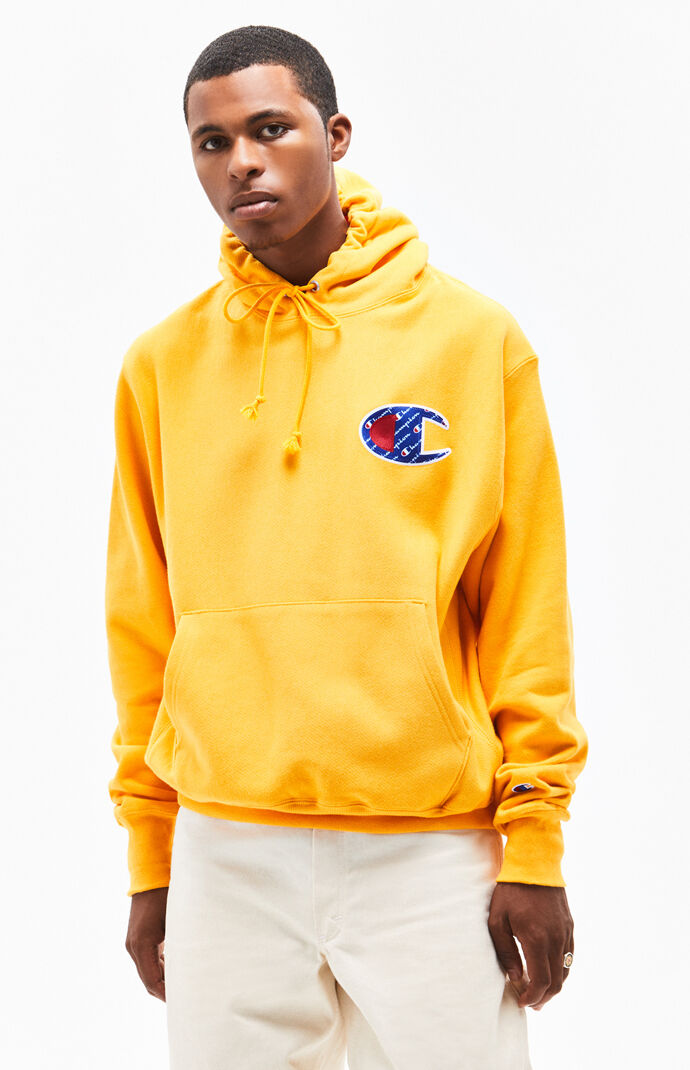 champion reverse weave sublimated white hoodie
