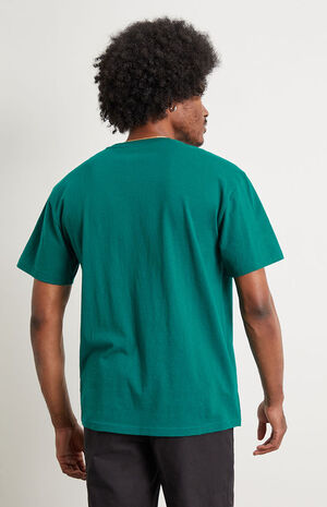 Forest Green Solid Regular Fit T-Shirt image number 3