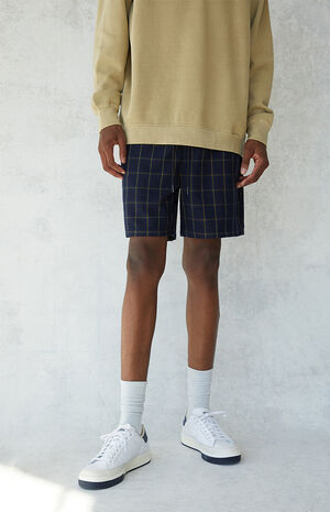 Plaid Navy Menswear Shorts Plaid Navy Menswear Shorts image number null