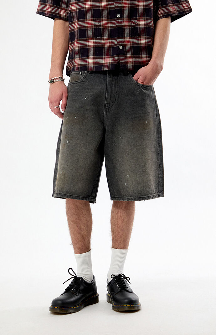 FORD Dirty Black Wash Baggy Jean Shorts | Pacsun