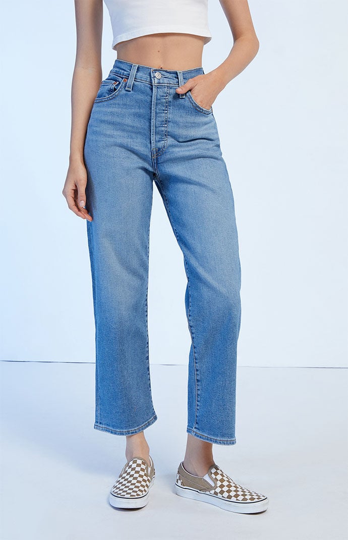 Ribcage straight ankle blue on sale