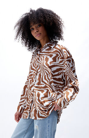 Oversized Satin Shirt image number 3