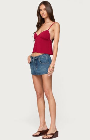 Kellyn Button Contrast Babydoll Top image number 4