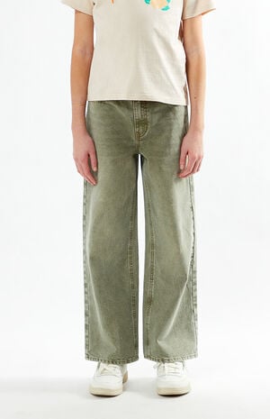 Olive Baggy Jeans image number 4