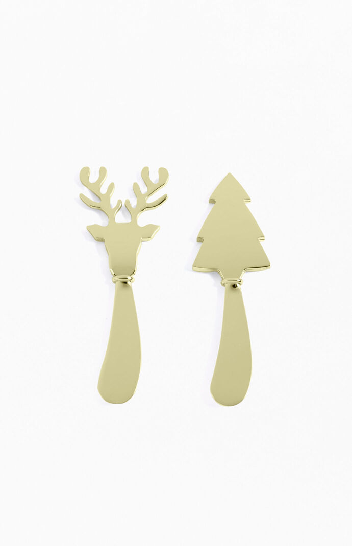 Reindeer and Tree Butter Knife Set