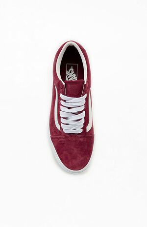 Burgundy Old Skool Suede Sneakers image number 5