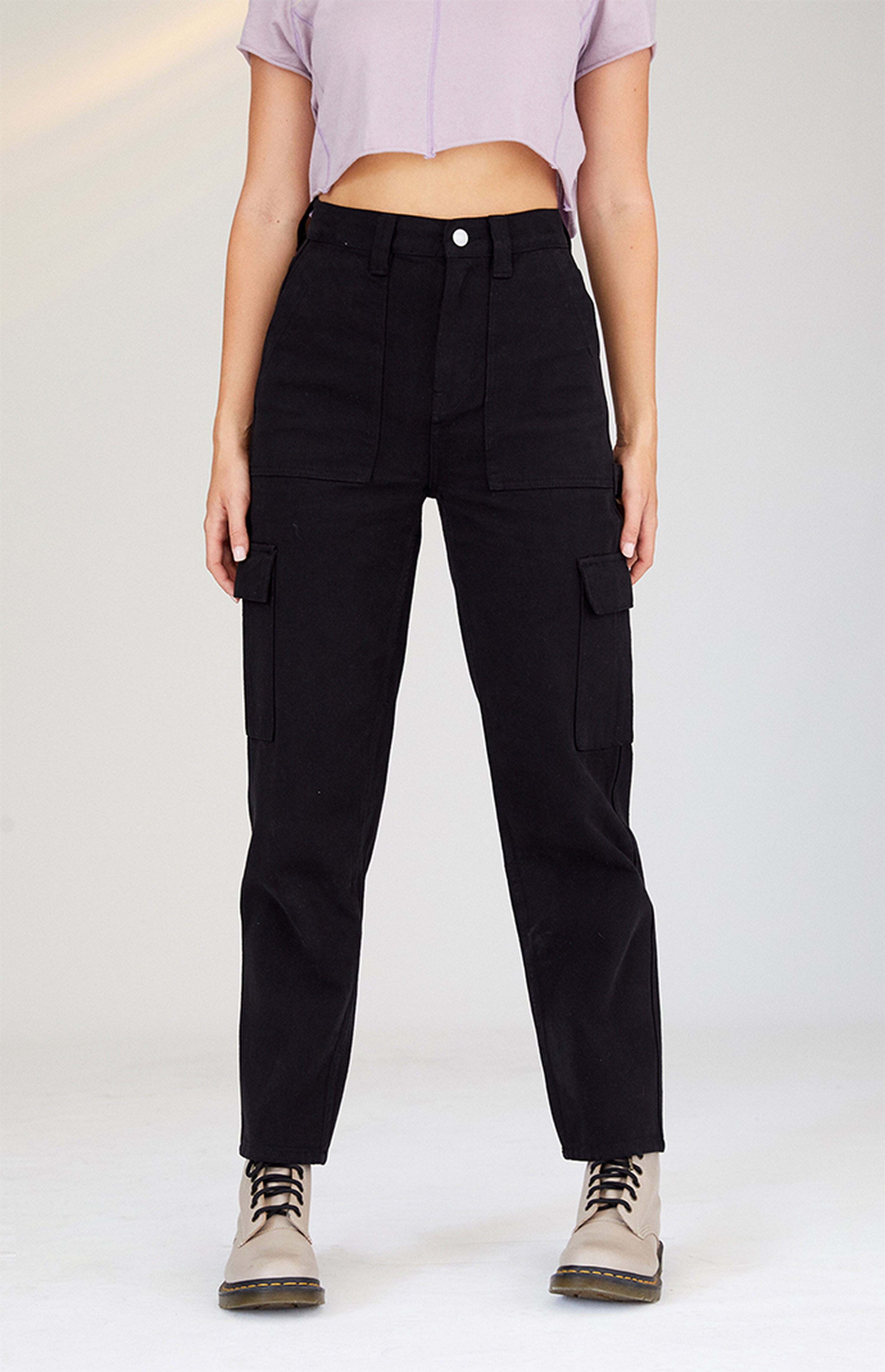 black cargo pants pacsun